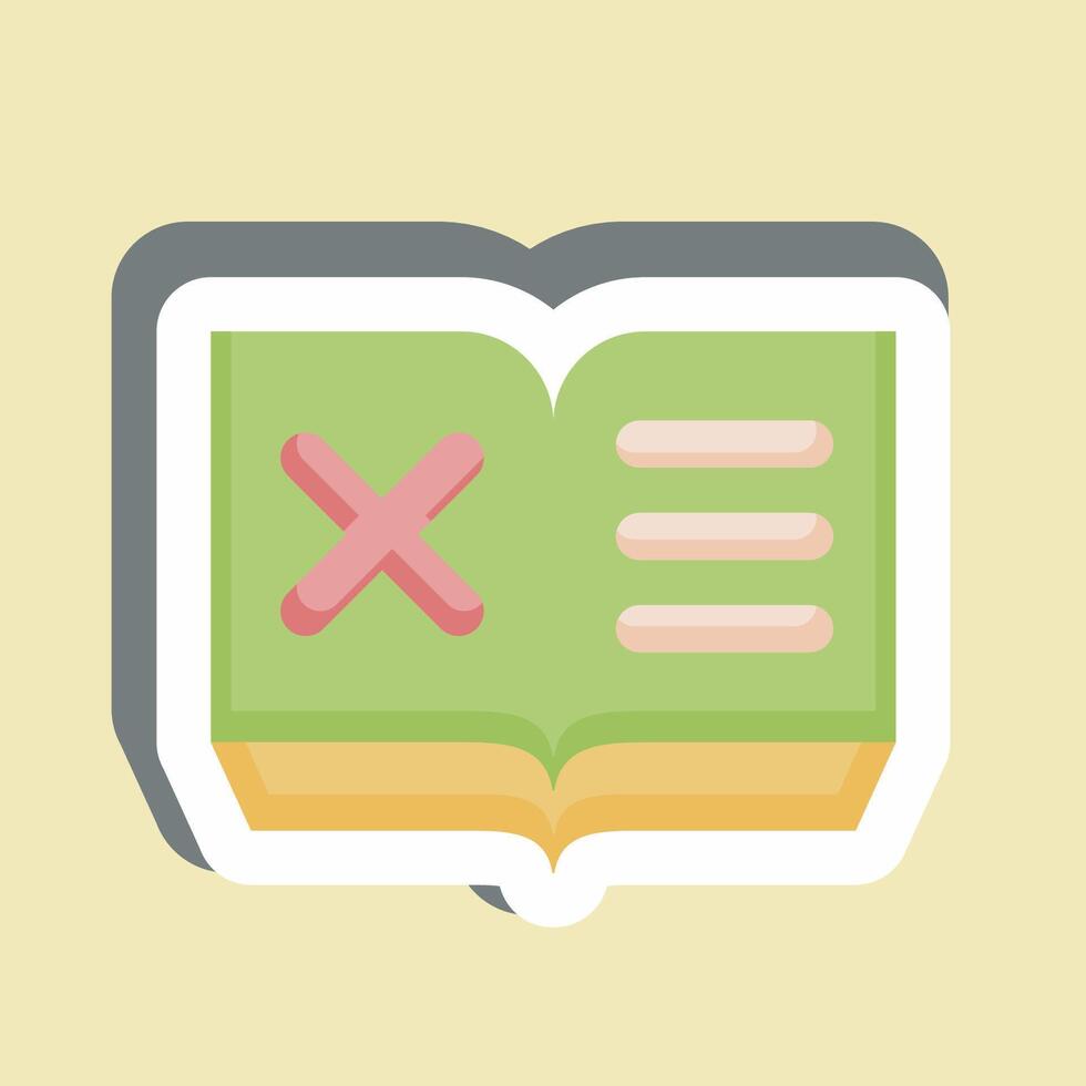 Sticker Book. related to Exclamation symbol. design editable vector