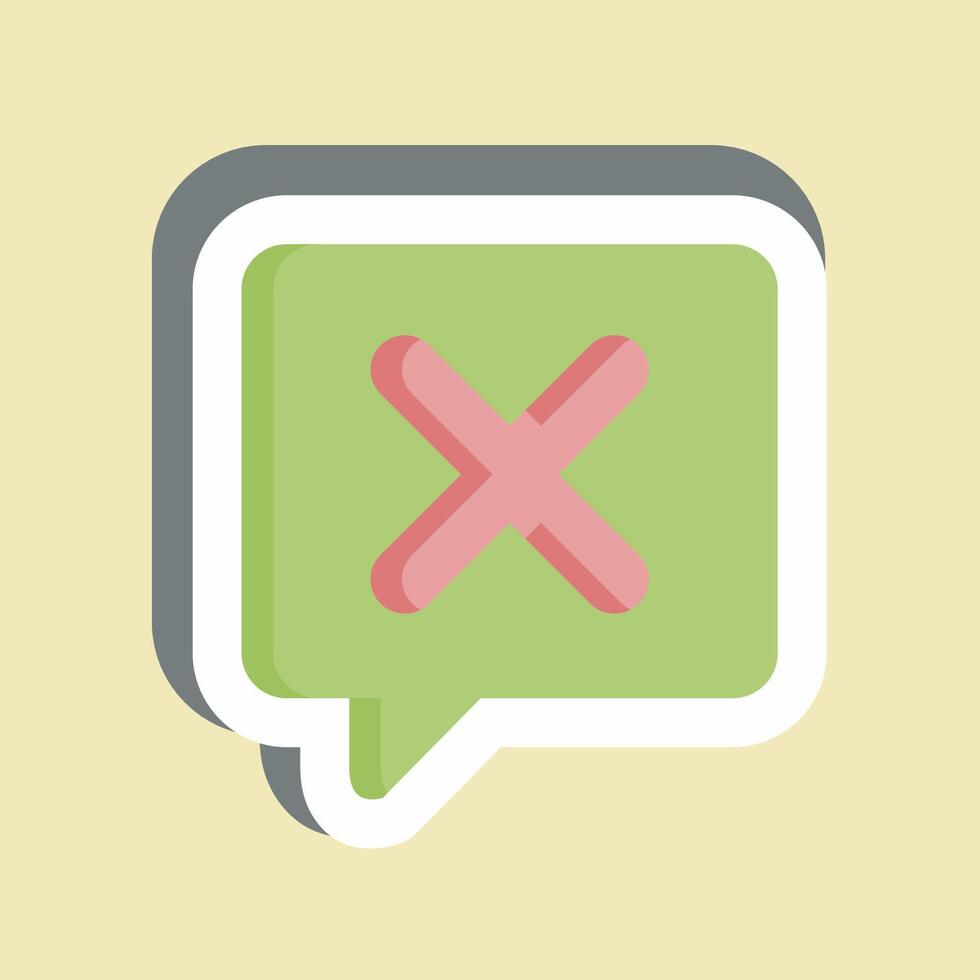 Sticker Ask. related to Exclamation symbol. design editable vector