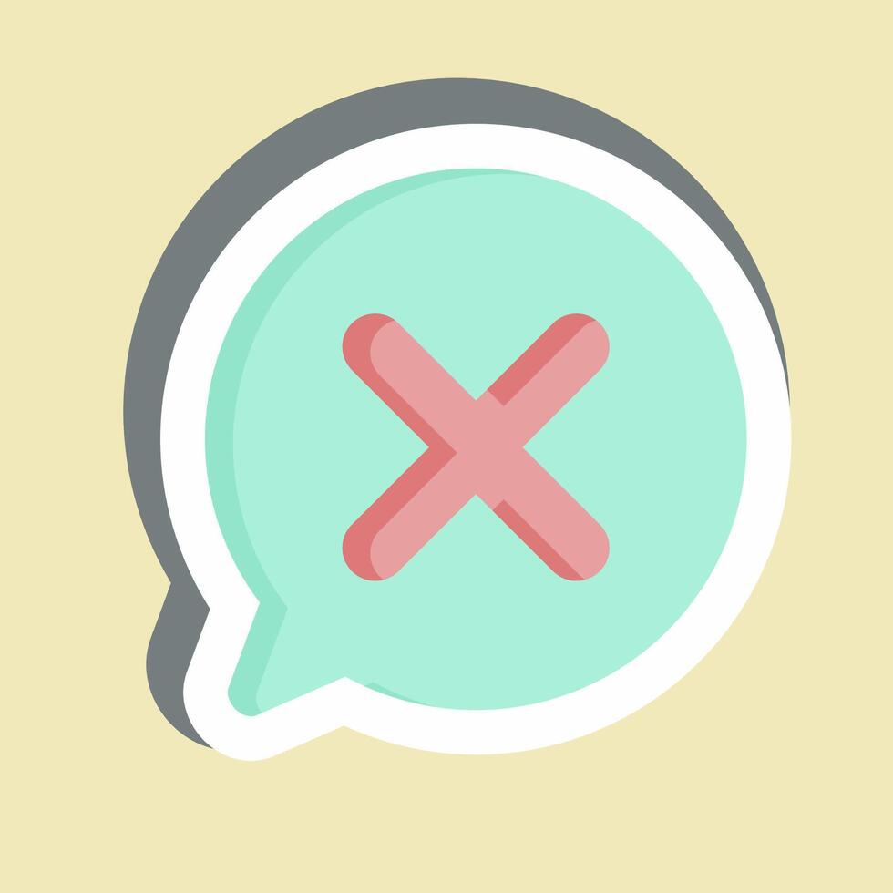 Sticker Chat. related to Exclamation symbol. design editable vector