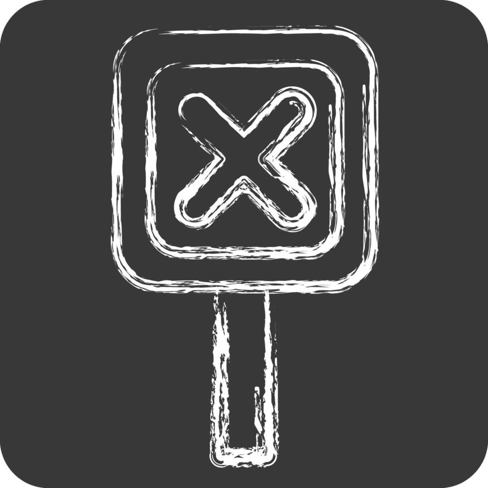 Icon Sign. related to Exclamation symbol. chalk Style. design editable vector