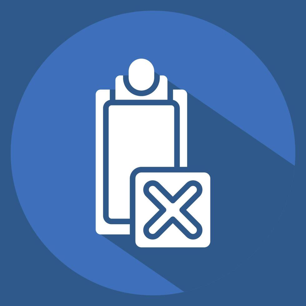 Icon Task. related to Exclamation symbol. long shadow style. design editable vector