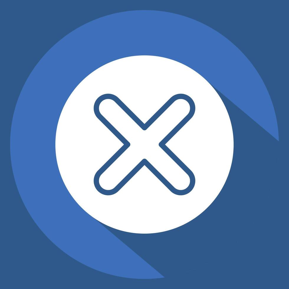 Icon Coin. related to Exclamation symbol. long shadow style. design editable vector