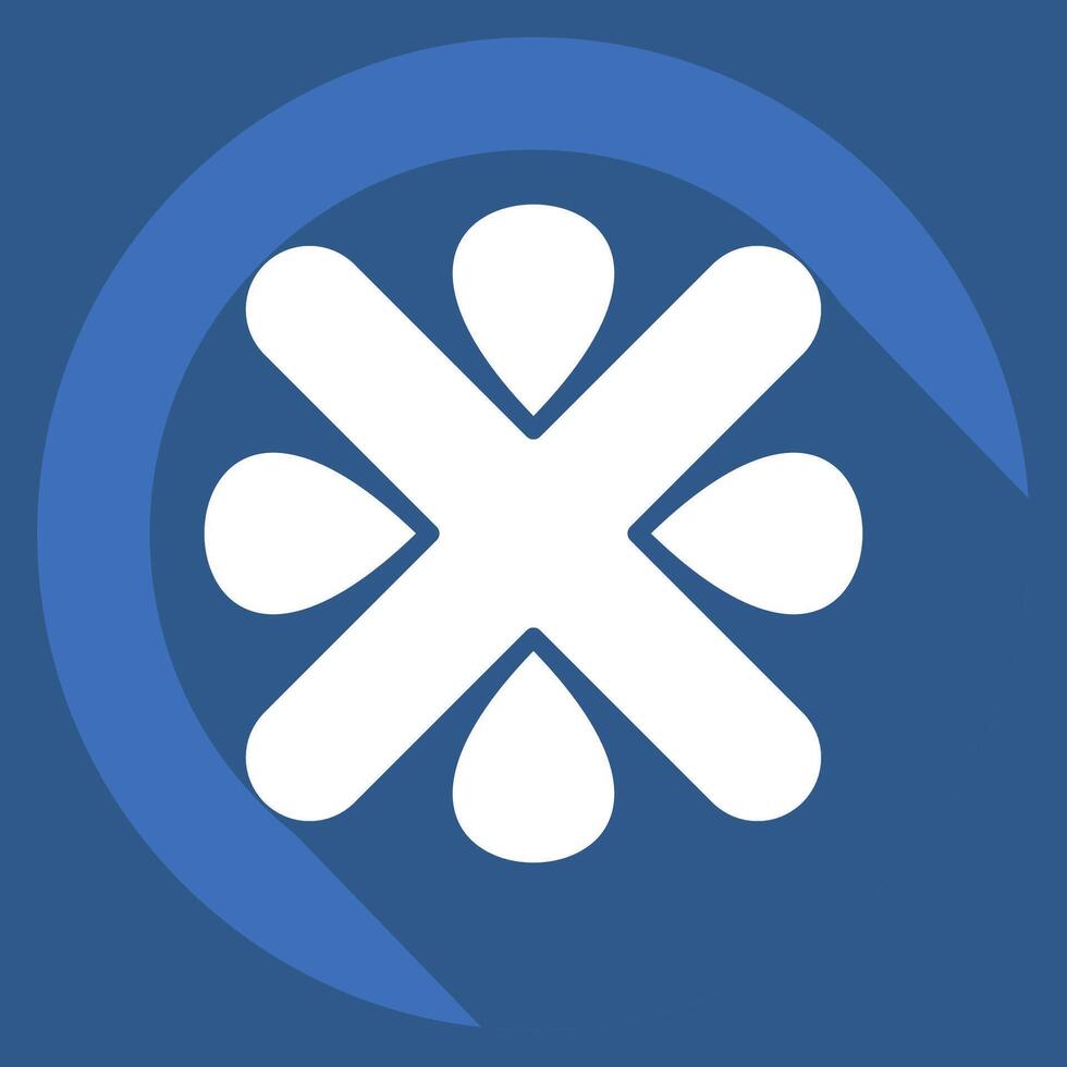 Icon Error. related to Exclamation symbol. long shadow style. design editable vector