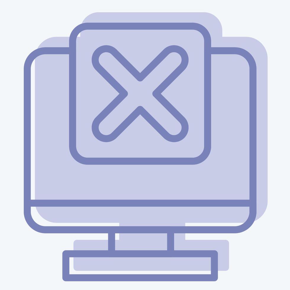 Icon System. related to Exclamation symbol. two tone style. design editable vector