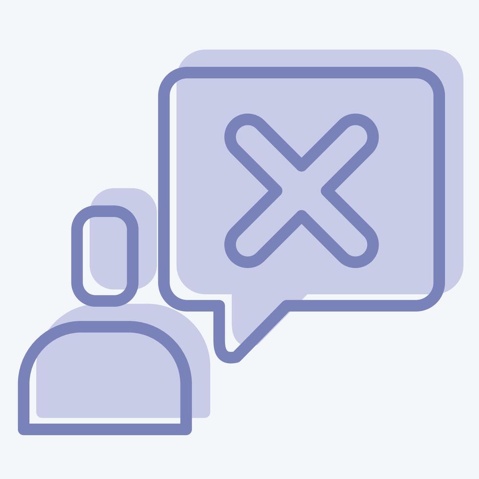 Icon Talk. related to Exclamation symbol. two tone style. design editable vector