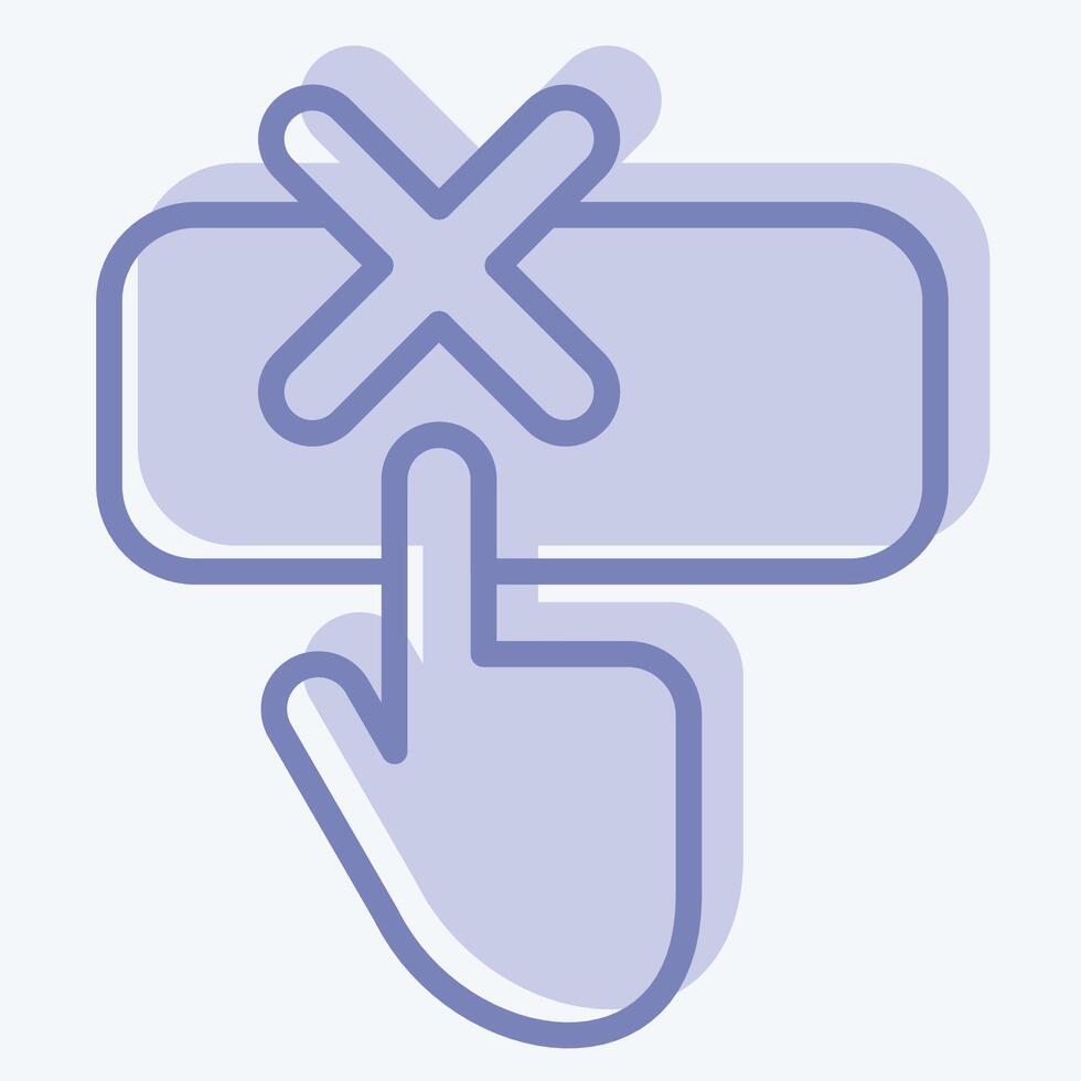 Icon Help. related to Exclamation symbol. two tone style. design editable vector