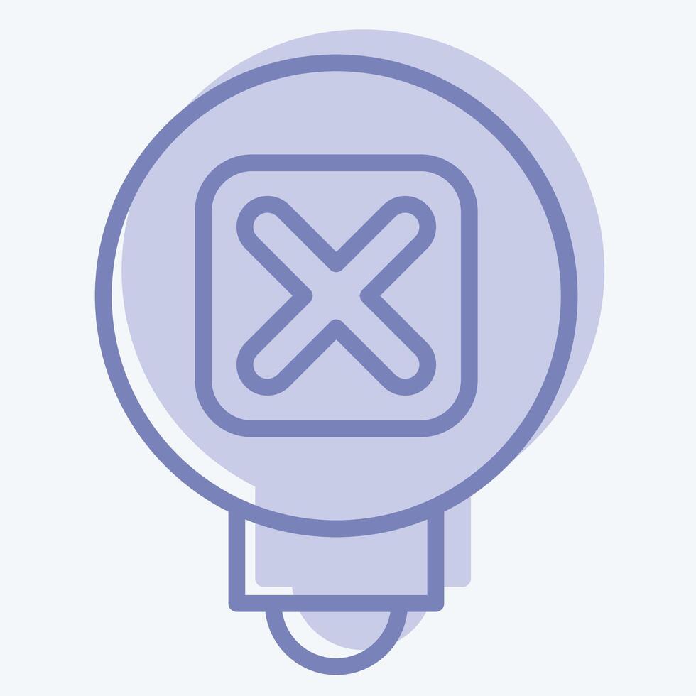 Icon Learn More. related to Exclamation symbol. two tone style. design editable vector