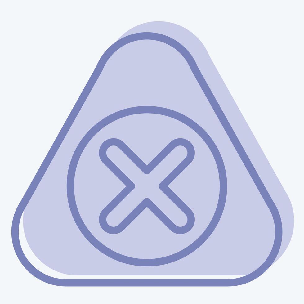 Icon Warning. related to Exclamation symbol. two tone style. design editable vector