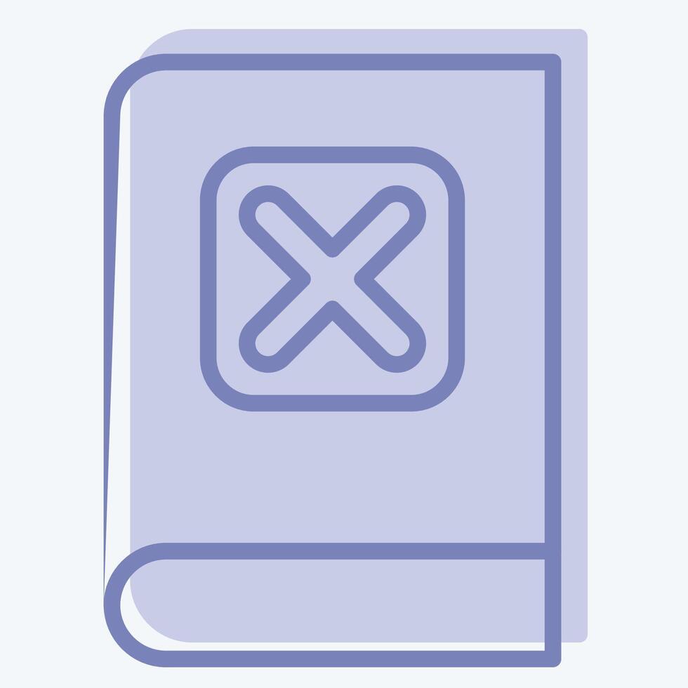 Icon Manual. related to Exclamation symbol. two tone style. design editable vector