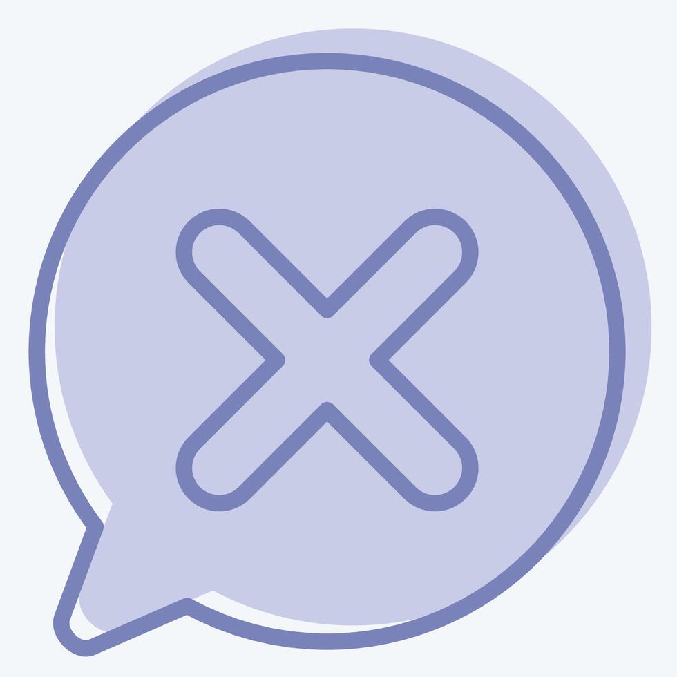 Icon Chat. related to Exclamation symbol. two tone style. design editable vector