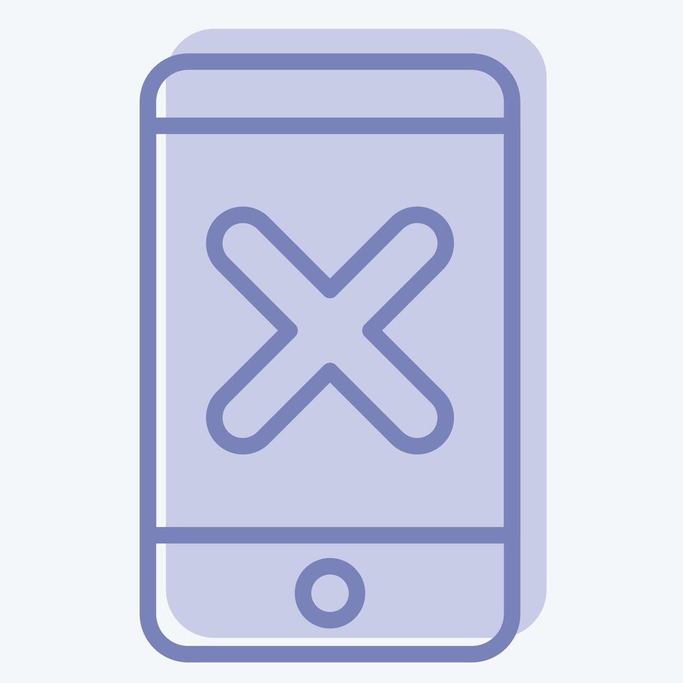 Icon App. related to Exclamation symbol. two tone style. design editable vector