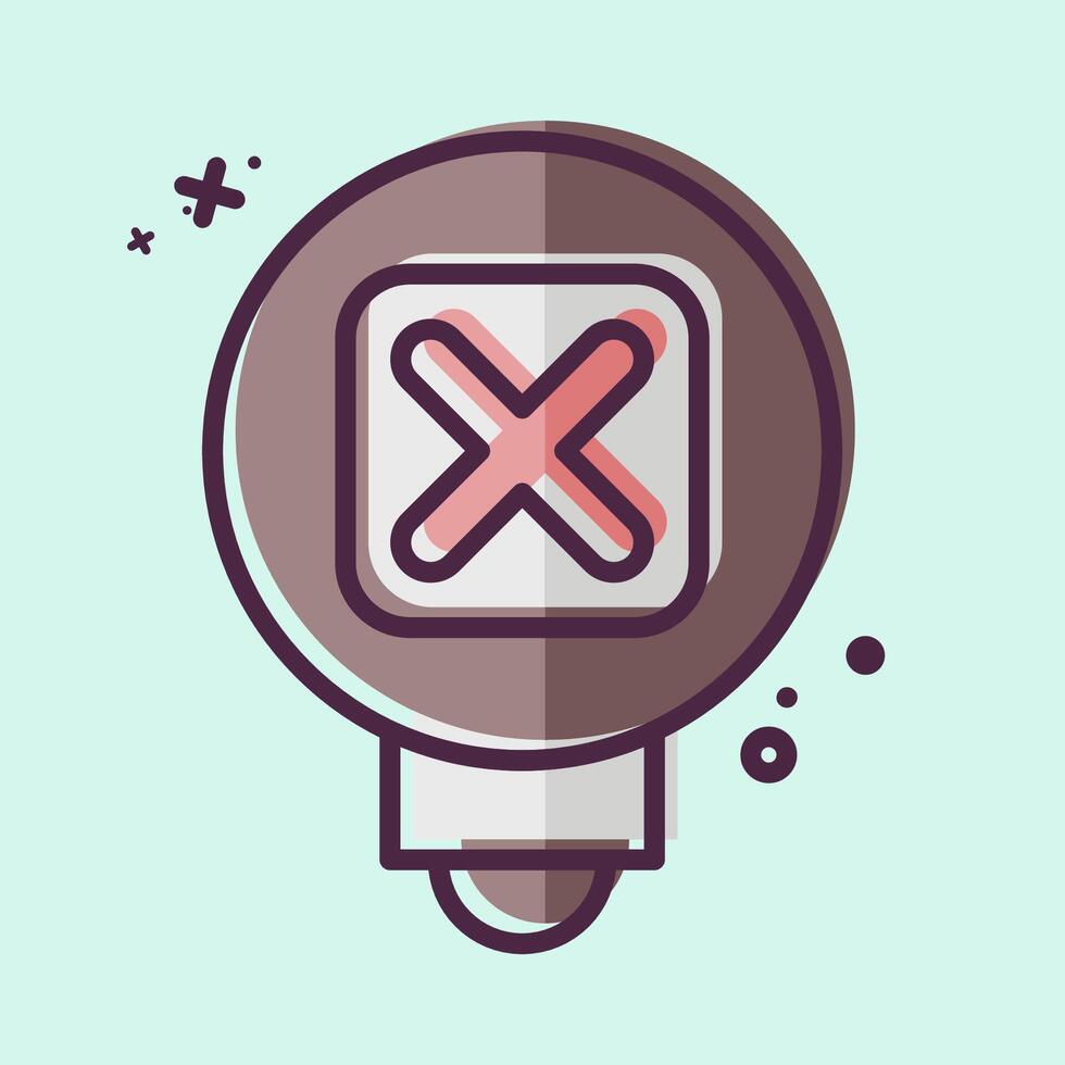 Icon Learn More. related to Exclamation symbol. MBE style. design editable vector