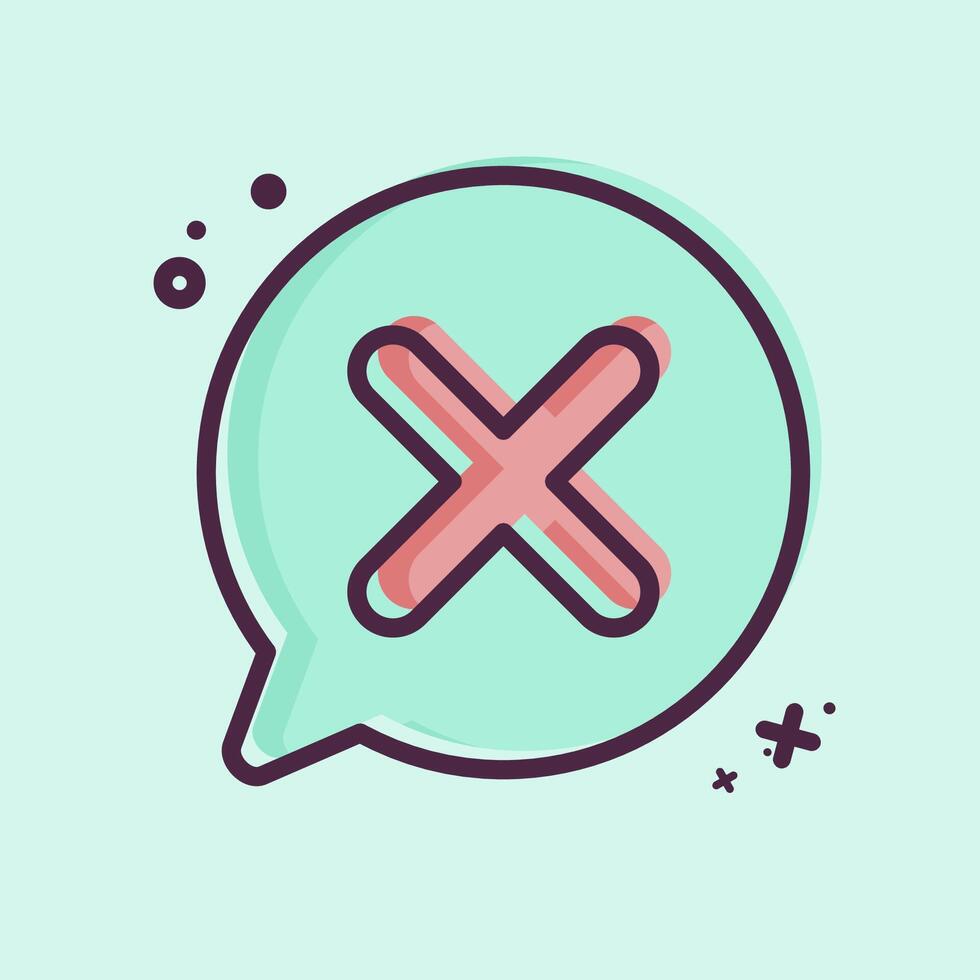 Icon Chat. related to Exclamation symbol. MBE style. design editable vector