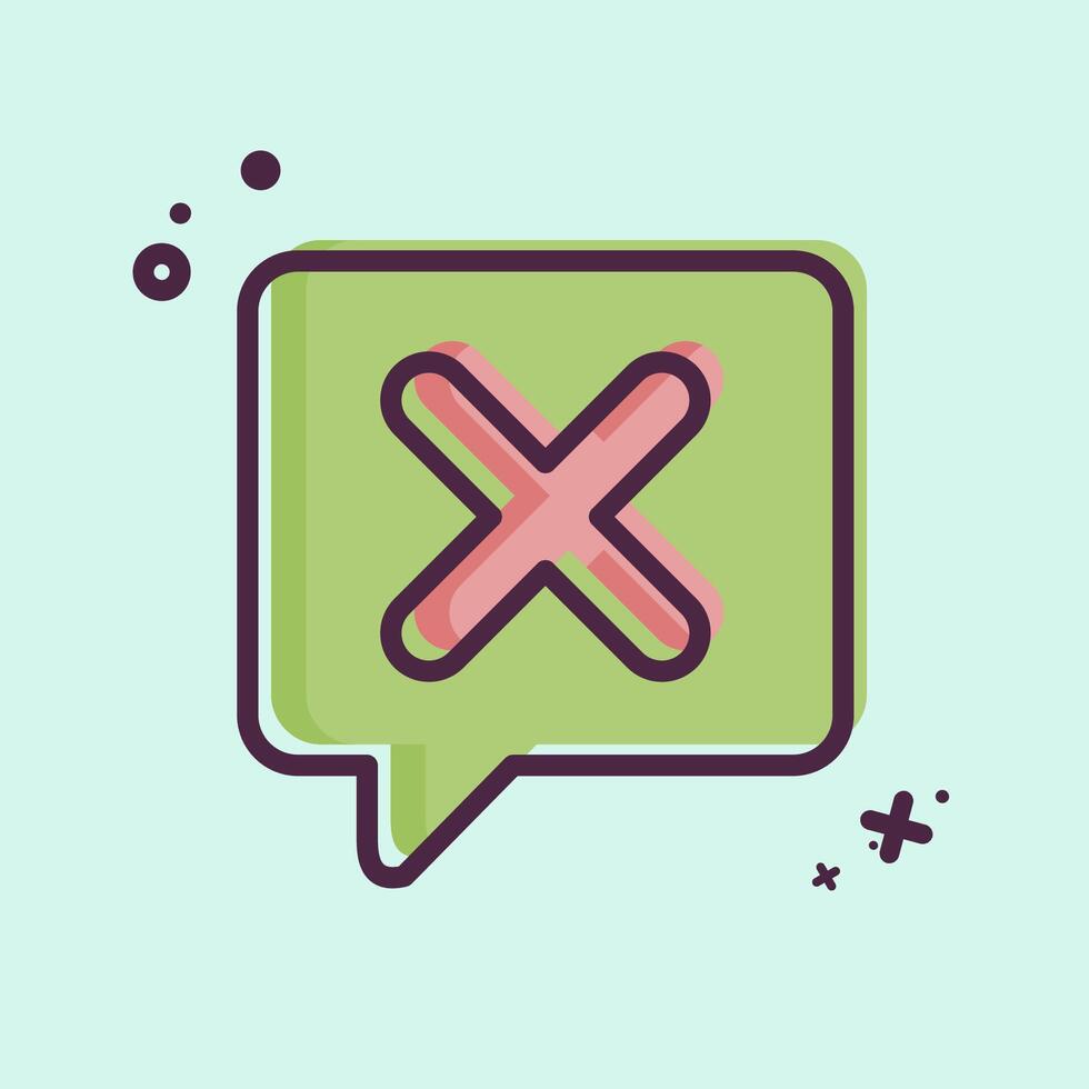 Icon Ask. related to Exclamation symbol. MBE style. design editable vector