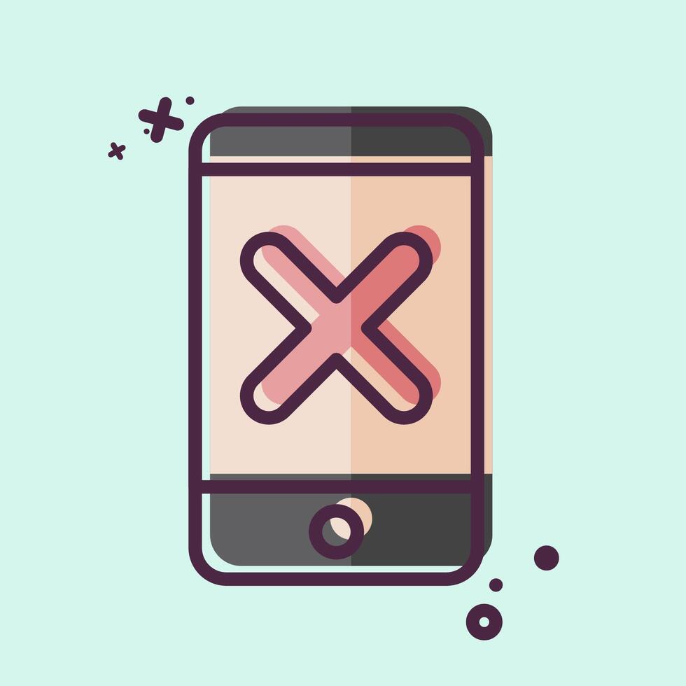 Icon App. related to Exclamation symbol. MBE style. design editable vector