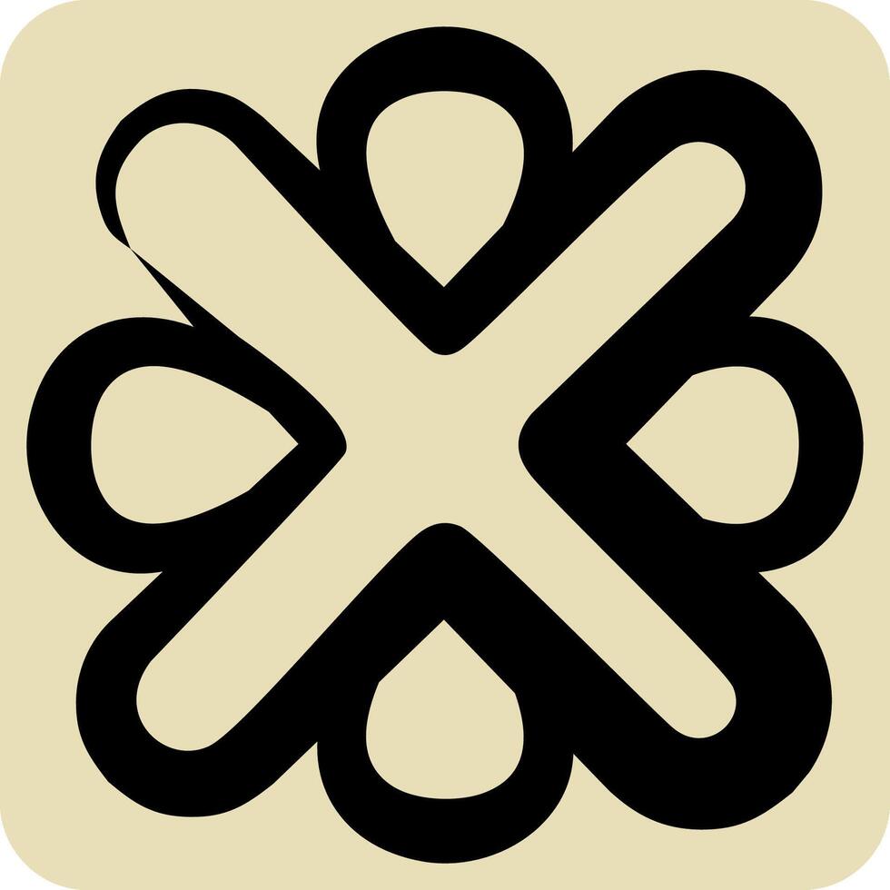 Icon Error. related to Exclamation symbol. hand drawn style. design editable vector