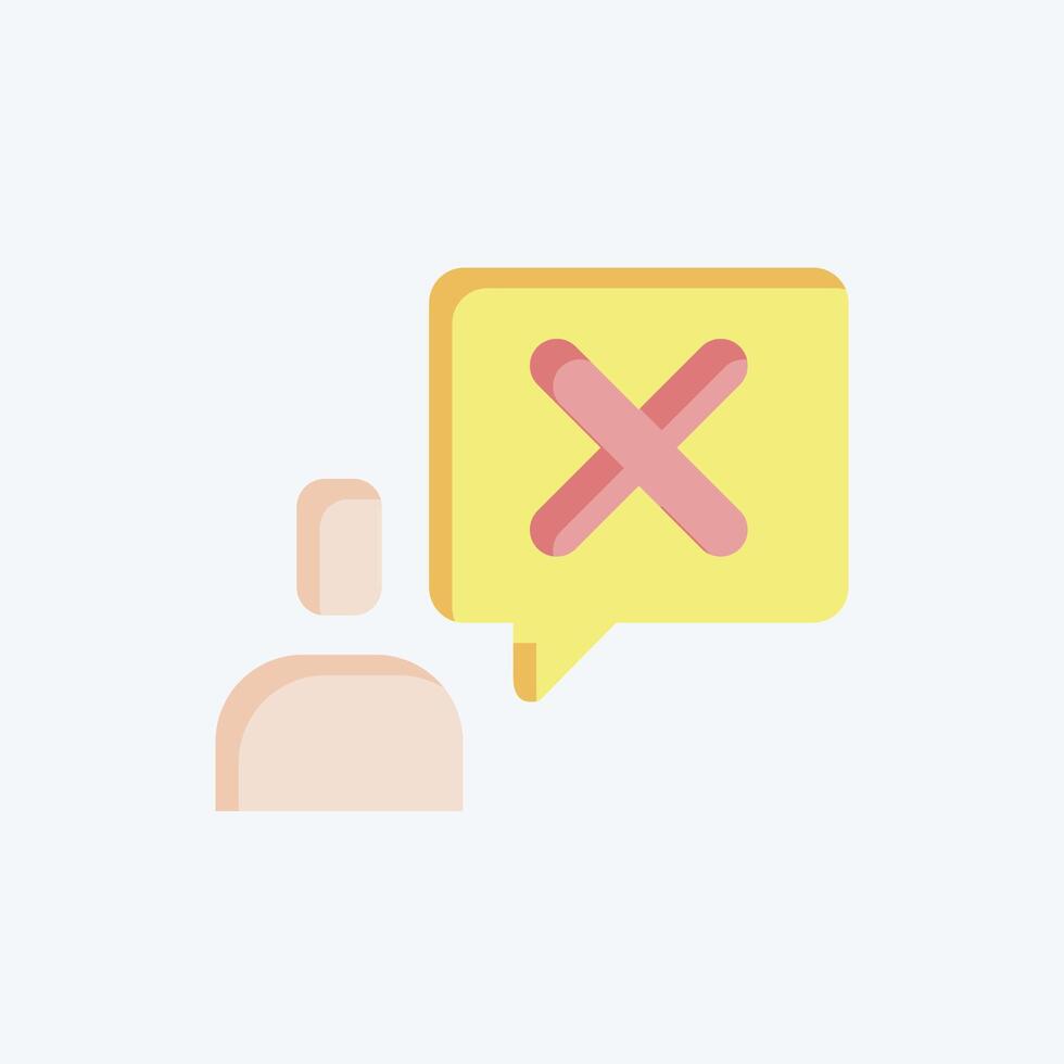 Icon Talk. related to Exclamation symbol. flat style. design editable vector