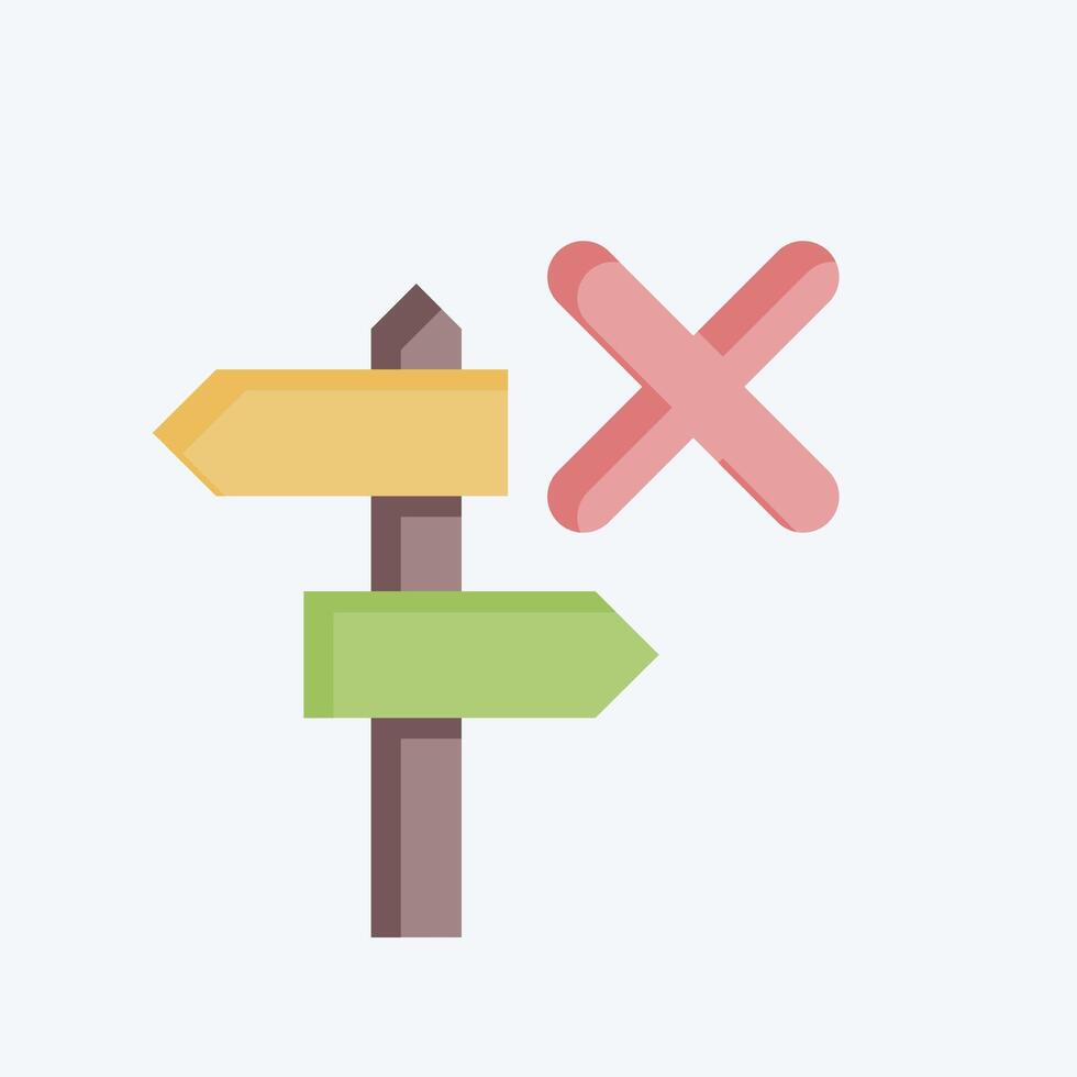 Icon Guide. related to Exclamation symbol. flat style. design editable vector