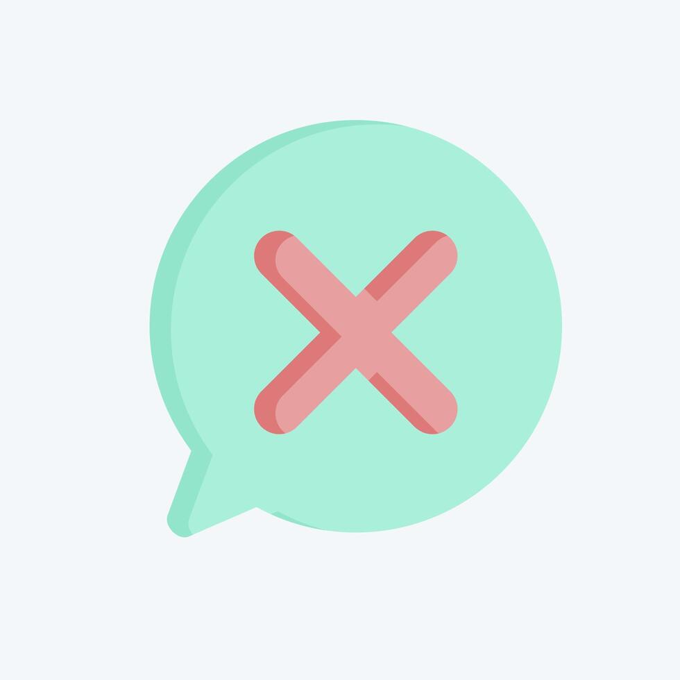 Icon Chat. related to Exclamation symbol. flat style. design editable vector