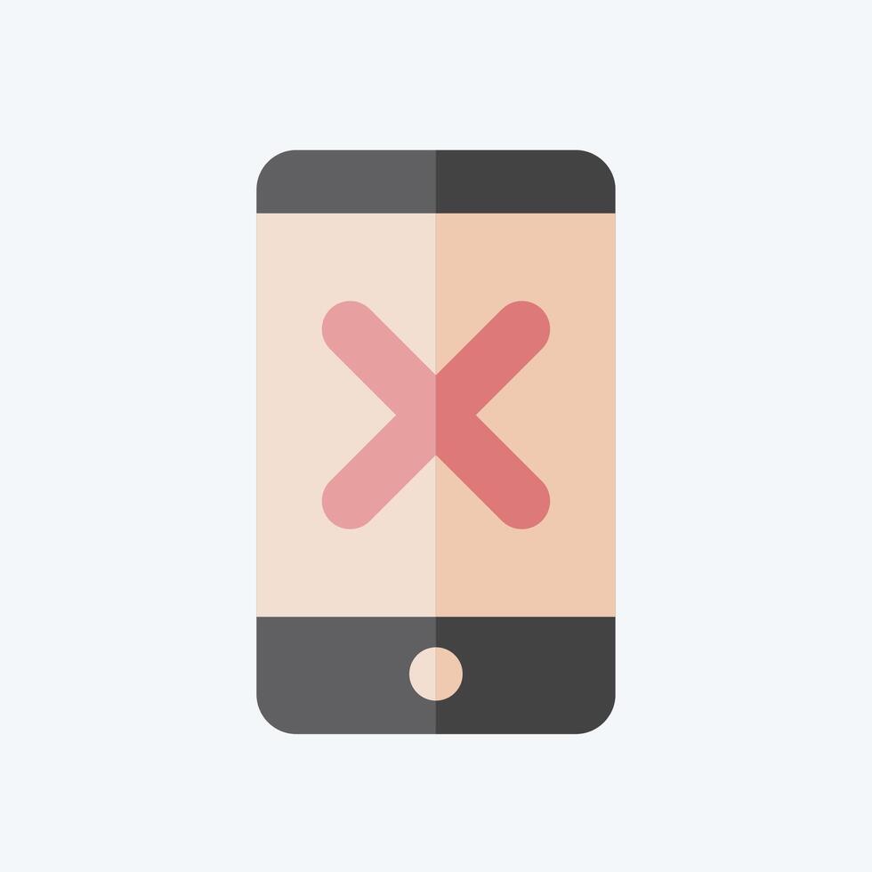 Icon App. related to Exclamation symbol. flat style. design editable vector