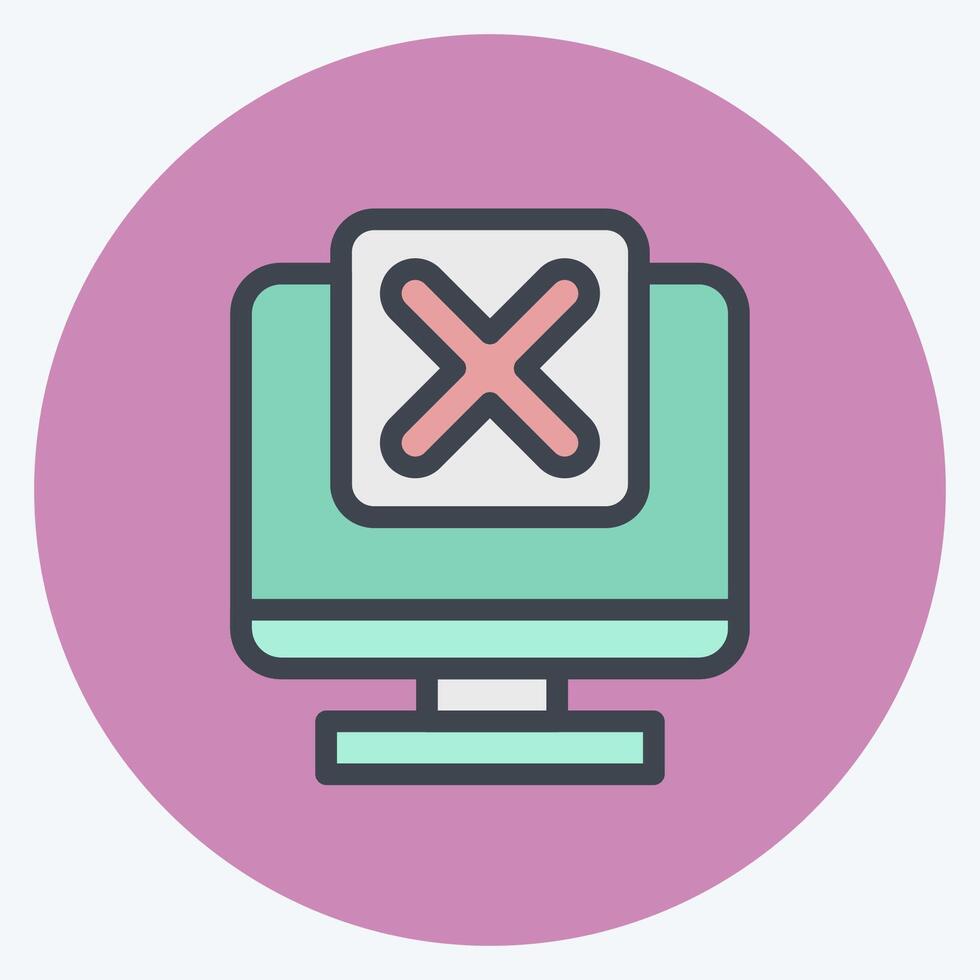 Icon System. related to Exclamation symbol. color mate style. design editable vector
