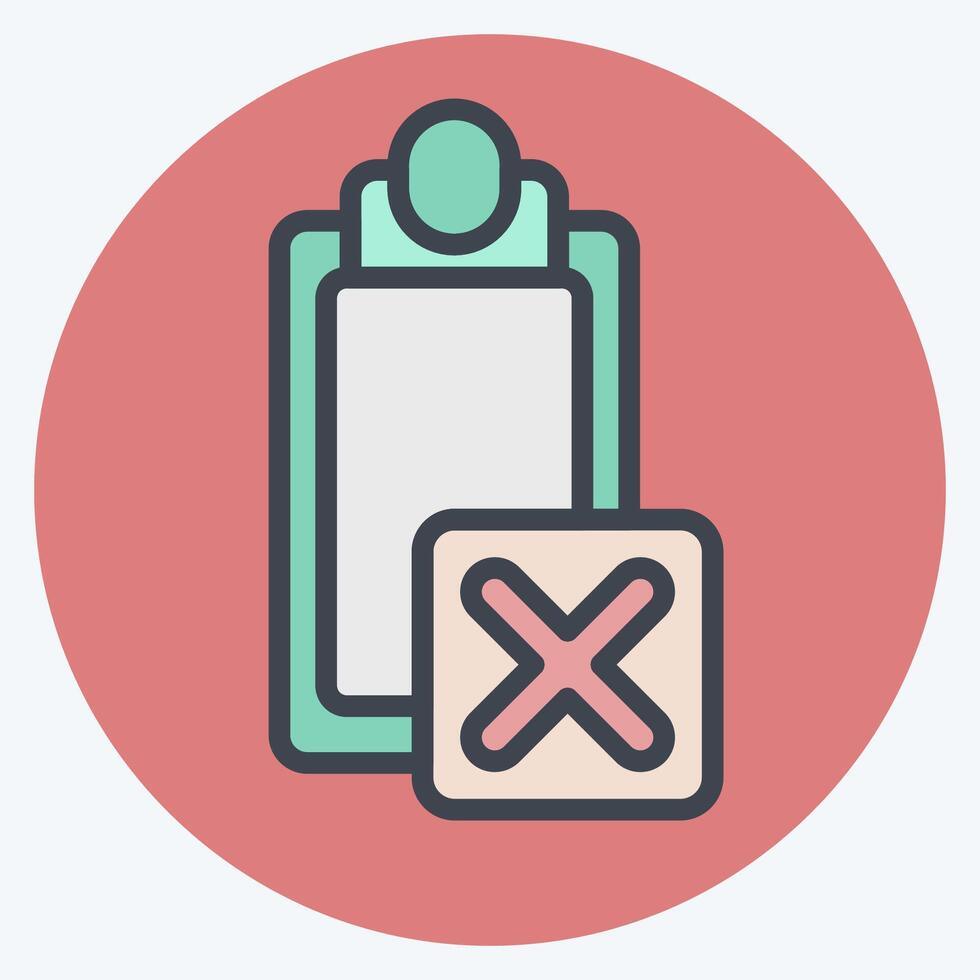 Icon Task. related to Exclamation symbol. color mate style. design editable vector