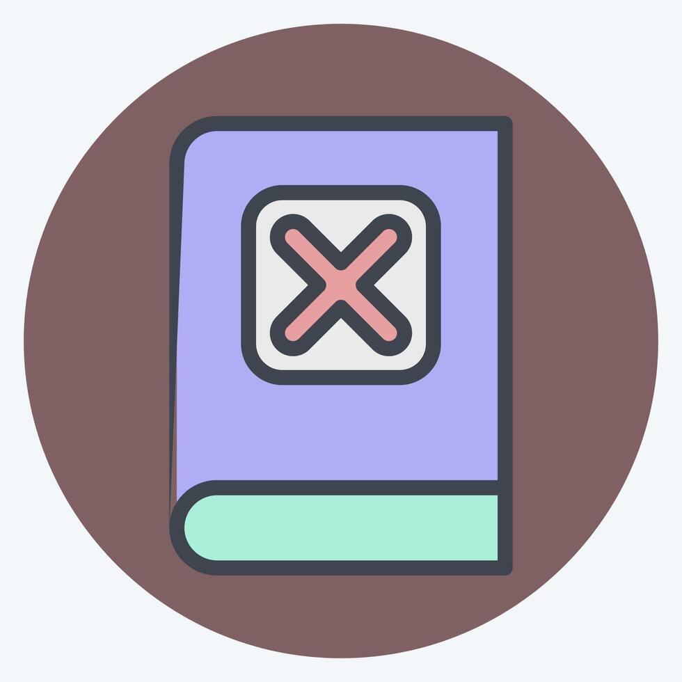 Icon Manual. related to Exclamation symbol. color mate style. design editable vector