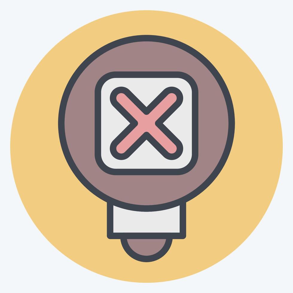 Icon Learn More. related to Exclamation symbol. color mate style. design editable vector