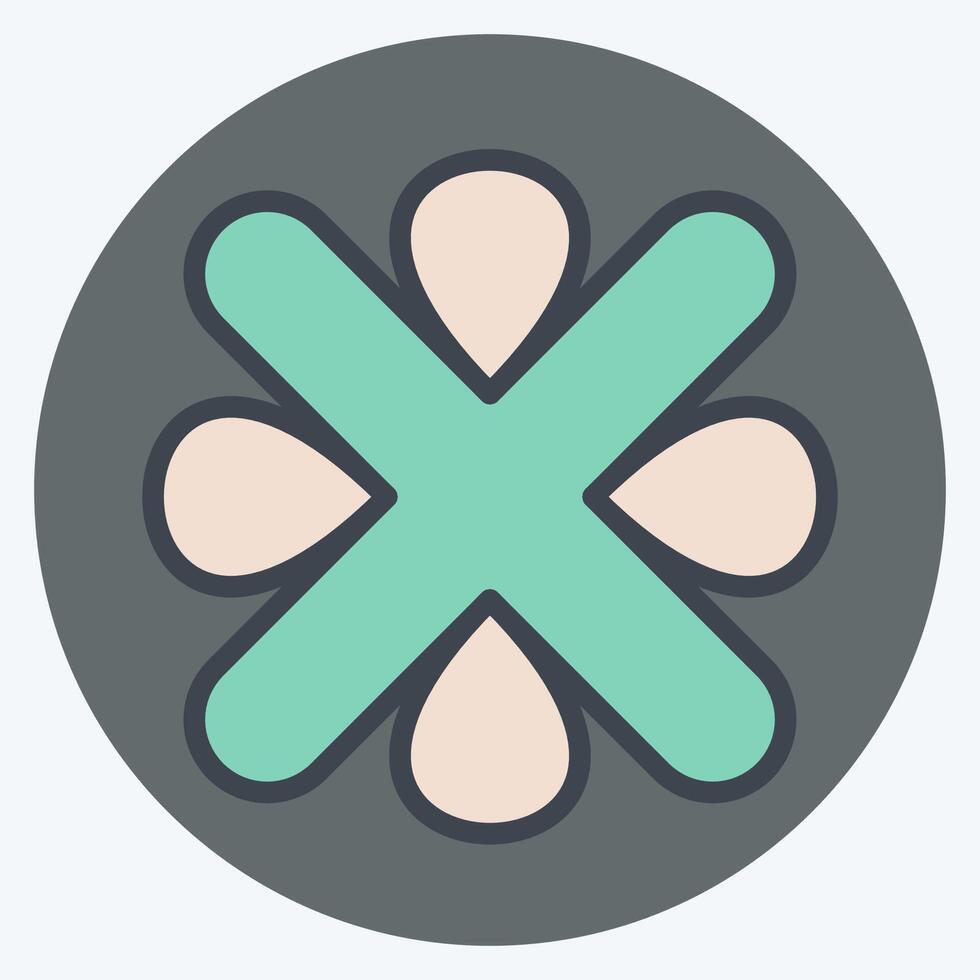 Icon Error. related to Exclamation symbol. color mate style. design editable vector