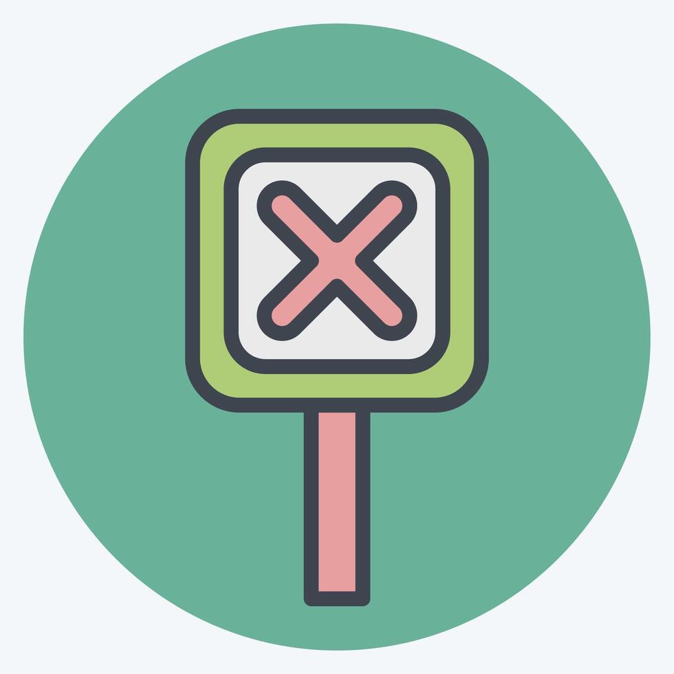 Icon Sign. related to Exclamation symbol. color mate style. design editable vector