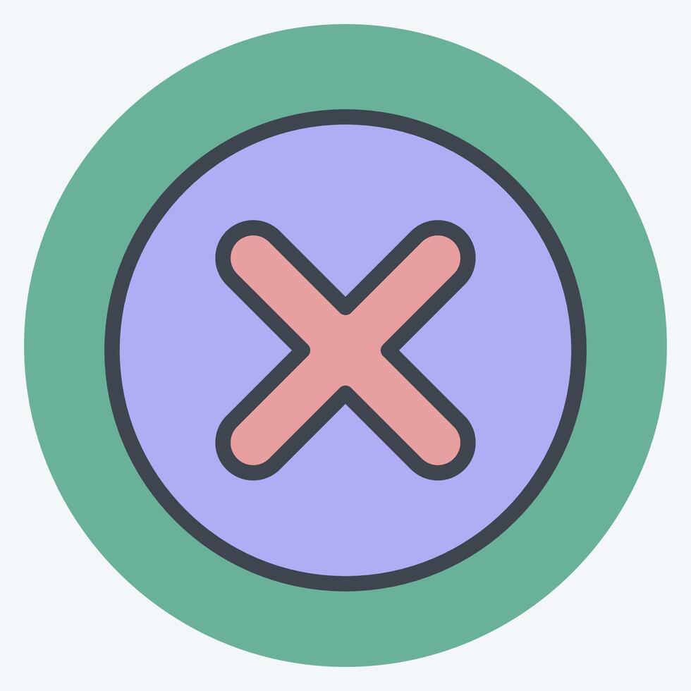 Icon Coin. related to Exclamation symbol. color mate style. design editable vector