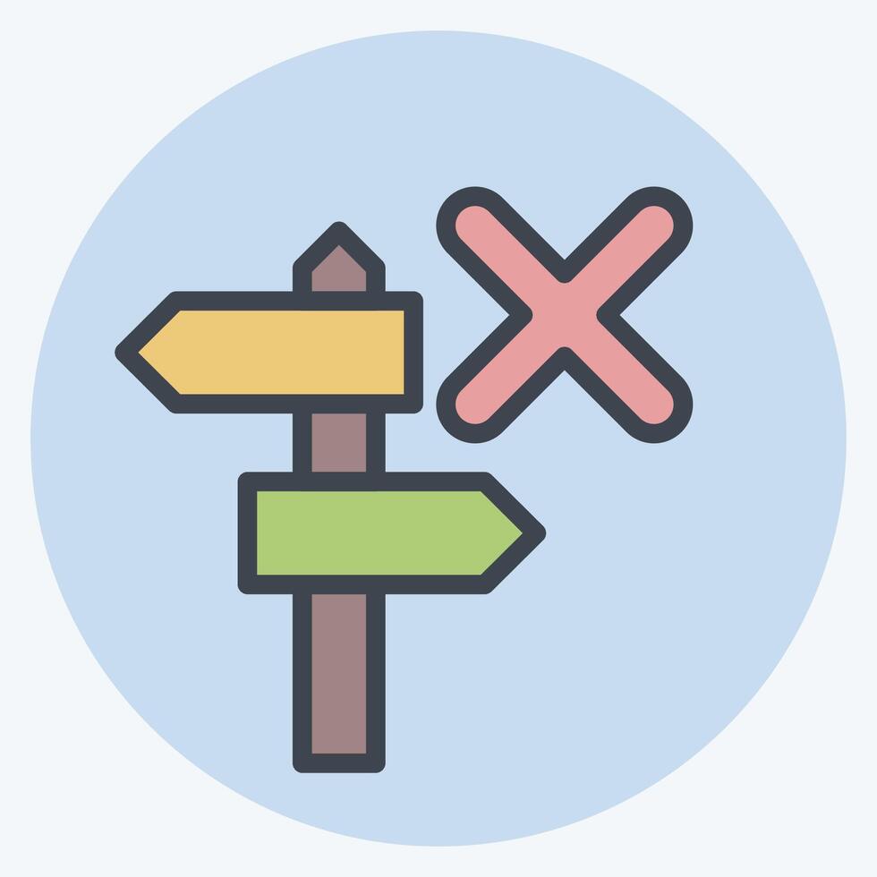 Icon Guide. related to Exclamation symbol. color mate style. design editable vector