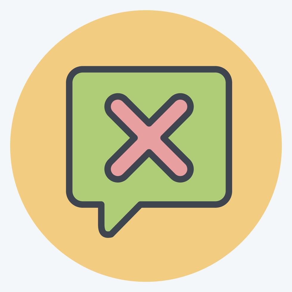 Icon Ask. related to Exclamation symbol. color mate style. design editable vector