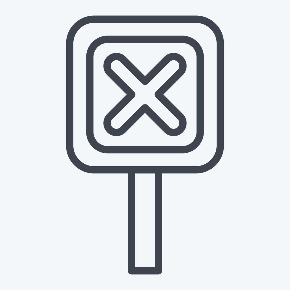 Icon Sign. related to Exclamation symbol. line style. design editable vector