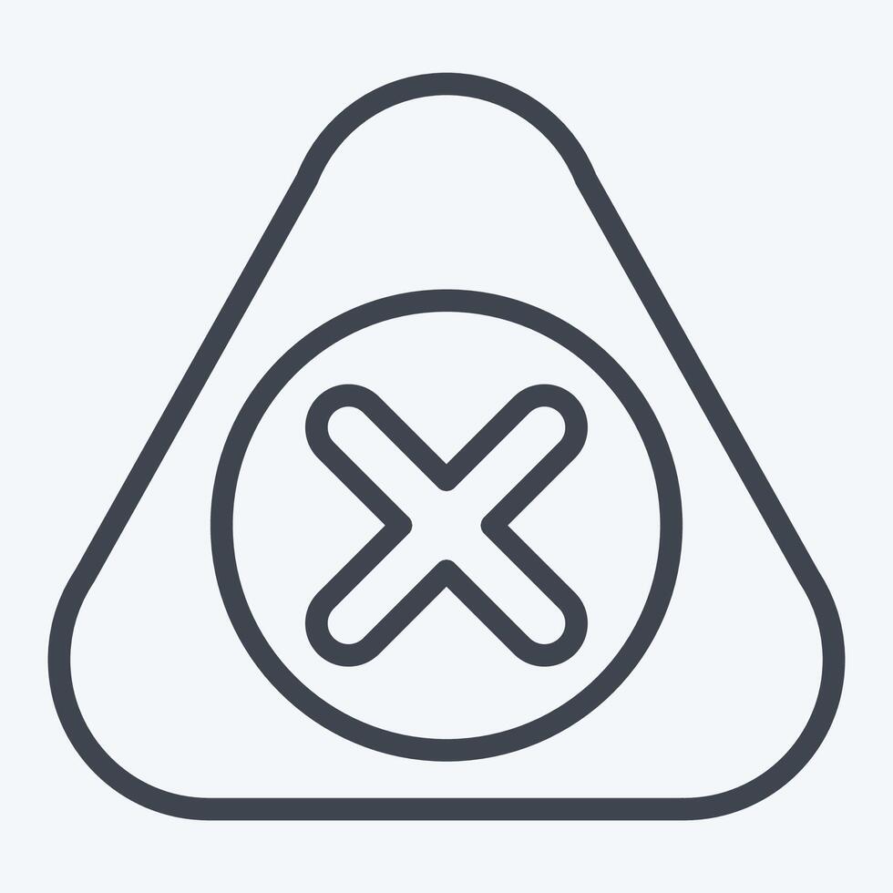 Icon Warning. related to Exclamation symbol. line style. design editable vector