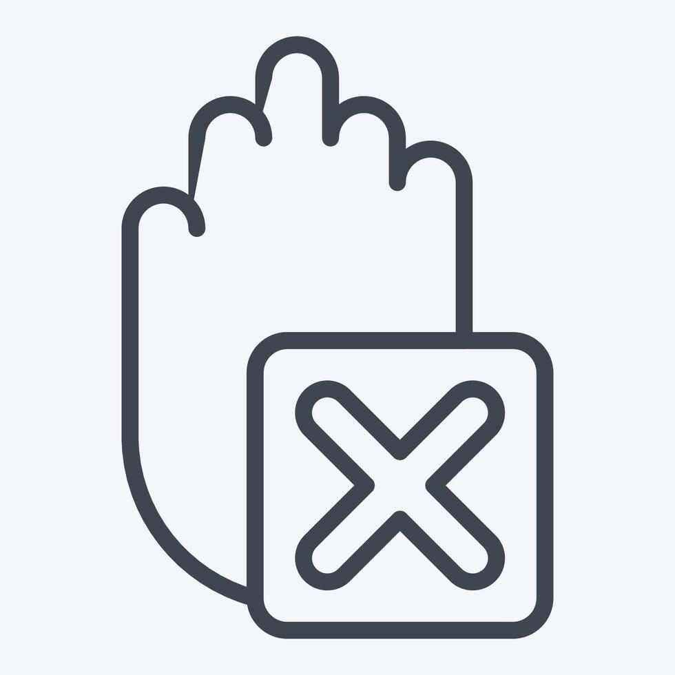 Icon Stop. related to Exclamation symbol. line style. design editable vector