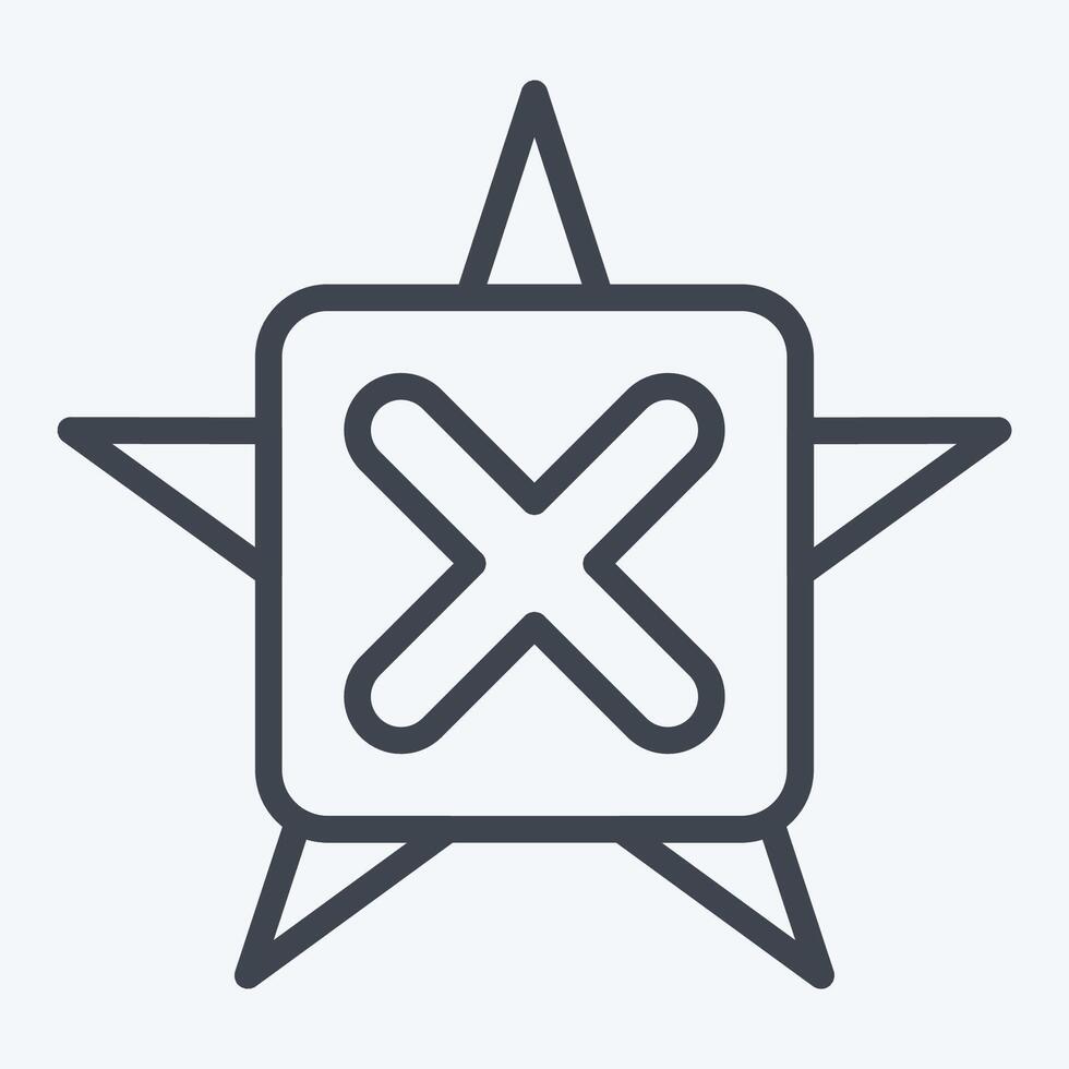 Icon Star. related to Exclamation symbol. line style. design editable vector