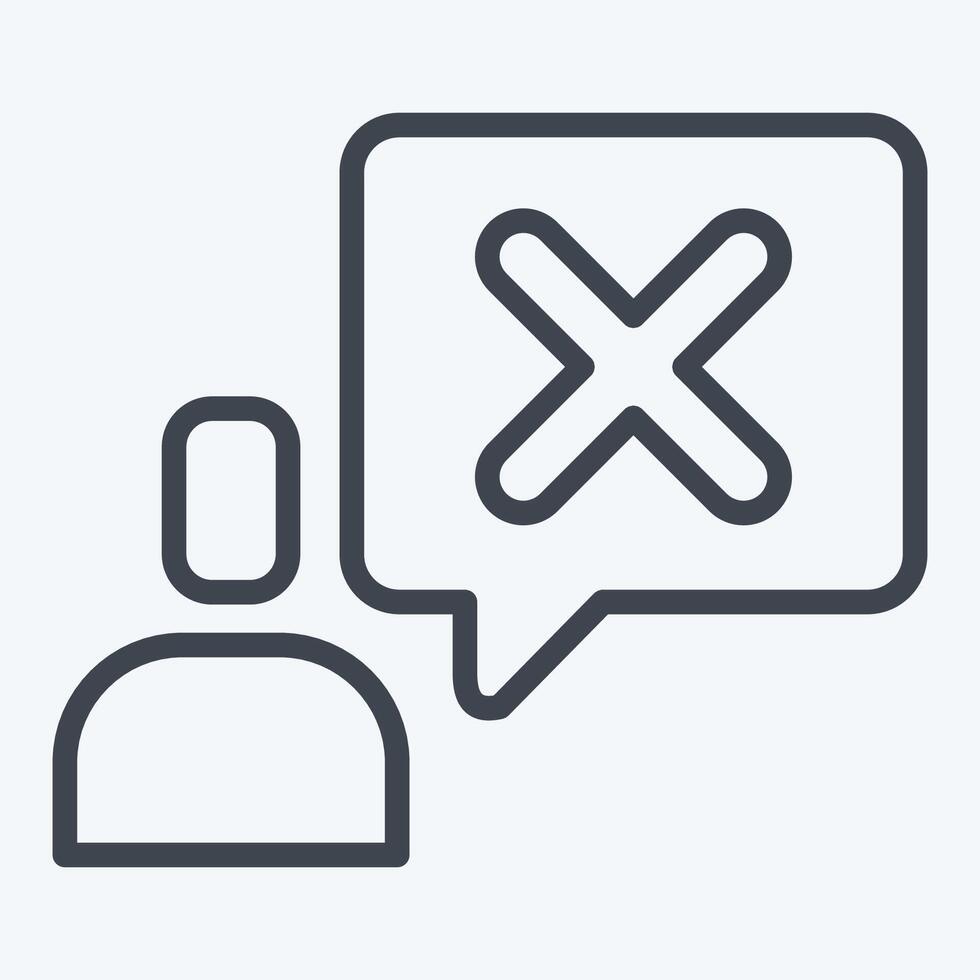 Icon Talk. related to Exclamation symbol. line style. design editable vector