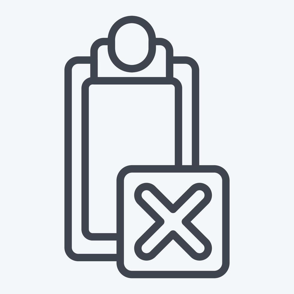 Icon Task. related to Exclamation symbol. line style. design editable vector