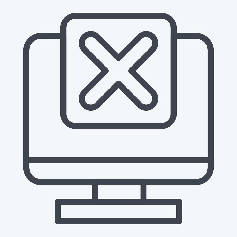 Icon System. related to Exclamation symbol. line style. design editable vector