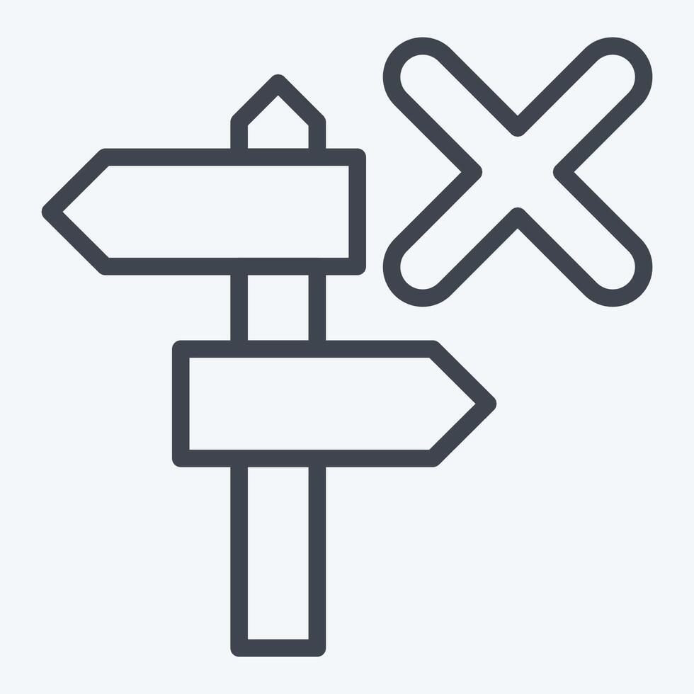 Icon Guide. related to Exclamation symbol. line style. design editable vector