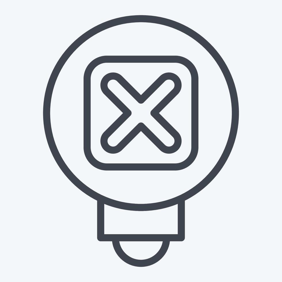 Icon Learn More. related to Exclamation symbol. line style. design editable vector