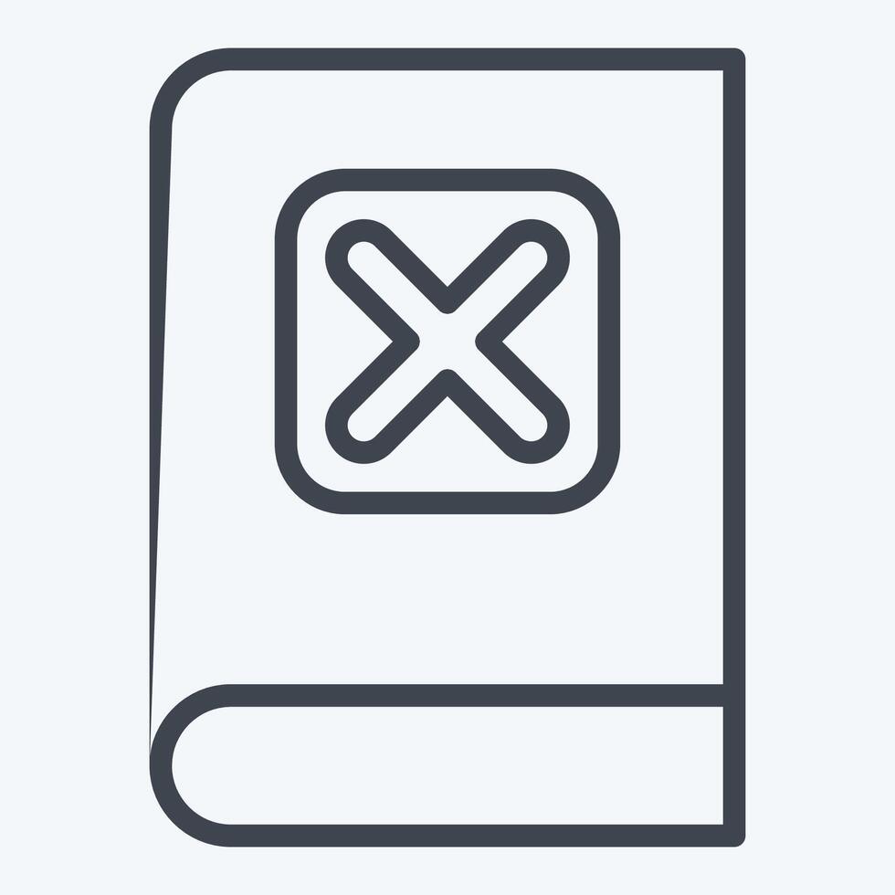 Icon Manual. related to Exclamation symbol. line style. design editable vector