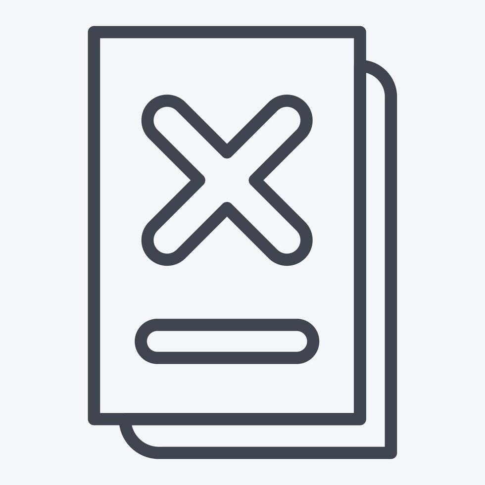 Icon Document. related to Exclamation symbol. line style. design editable vector