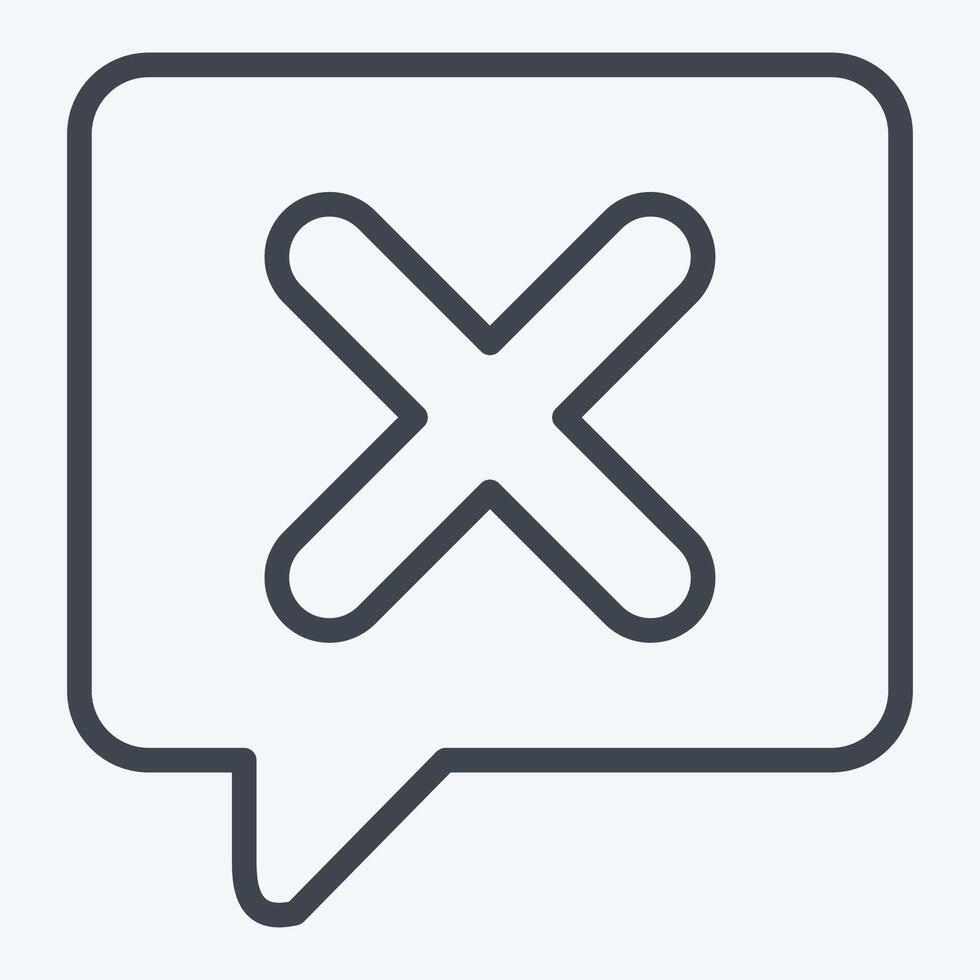 Icon Ask. related to Exclamation symbol. line style. design editable vector