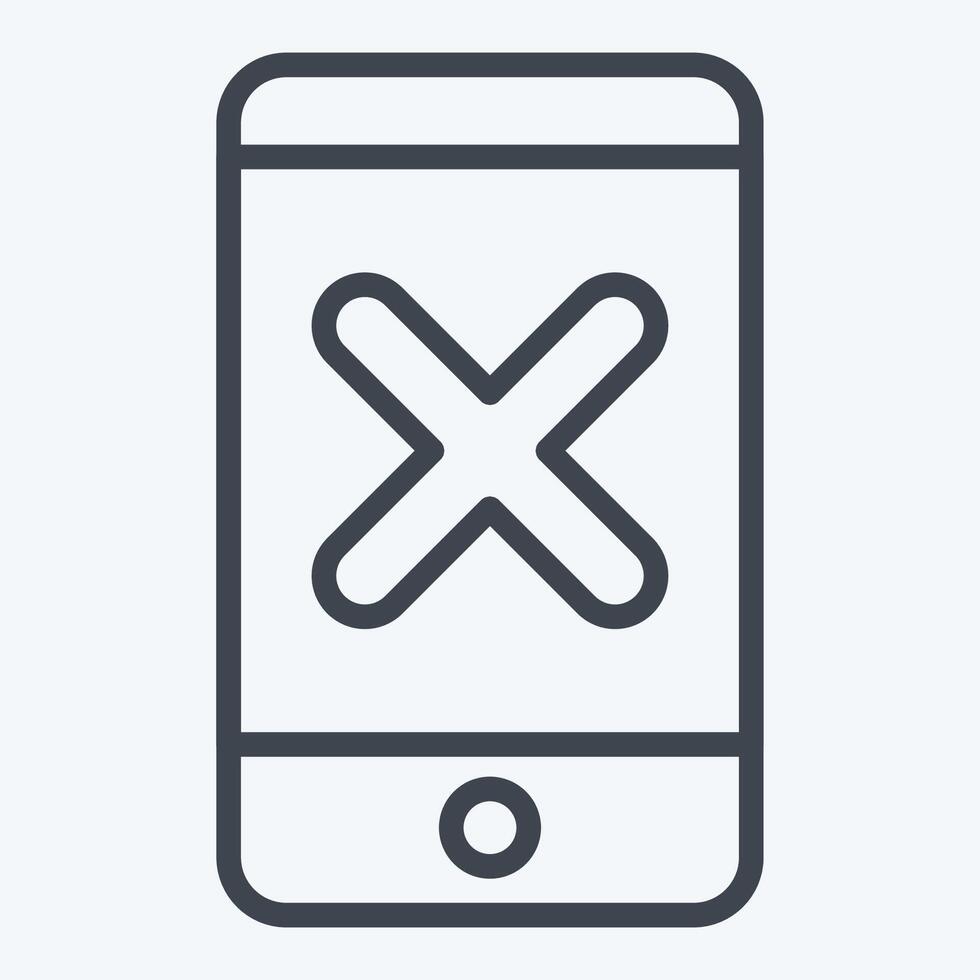Icon App. related to Exclamation symbol. line style. design editable vector