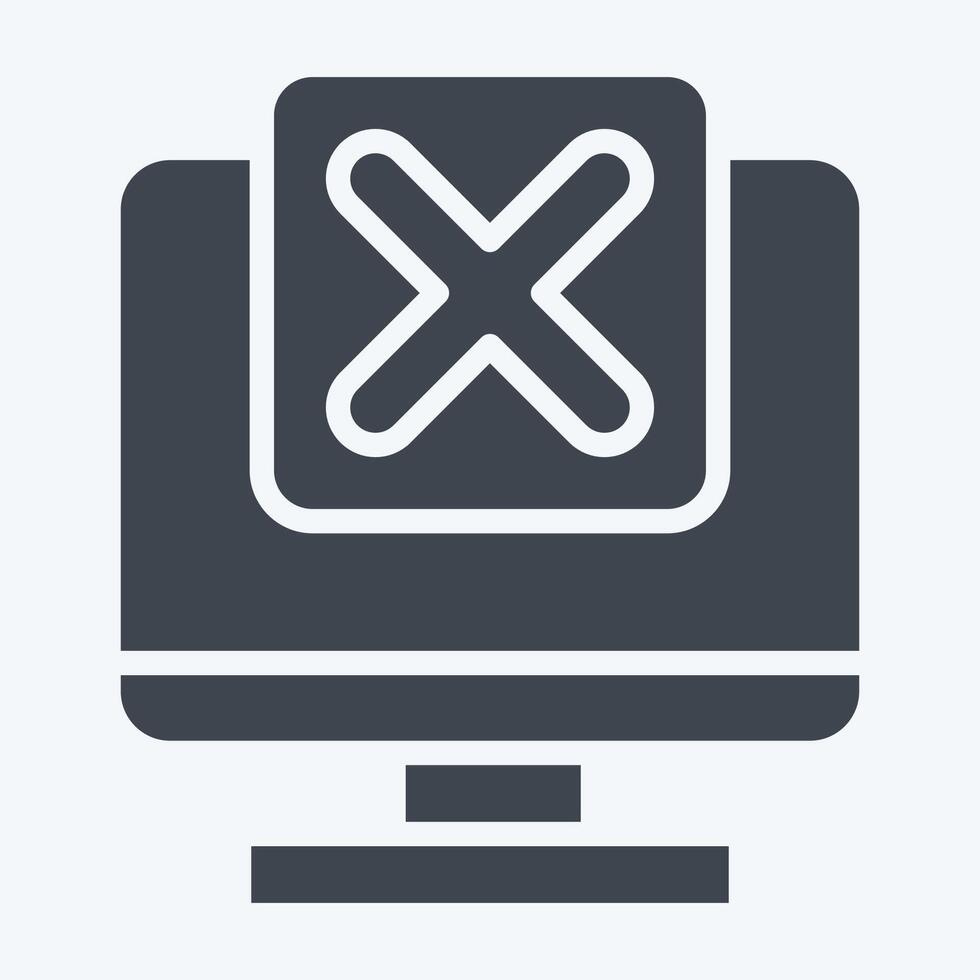 Icon System. related to Exclamation symbol. glyph style. design editable vector