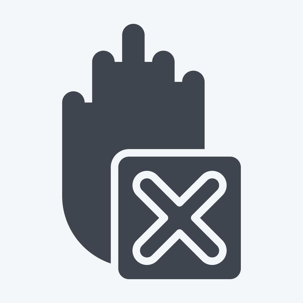 Icon Stop. related to Exclamation symbol. glyph style. design editable vector