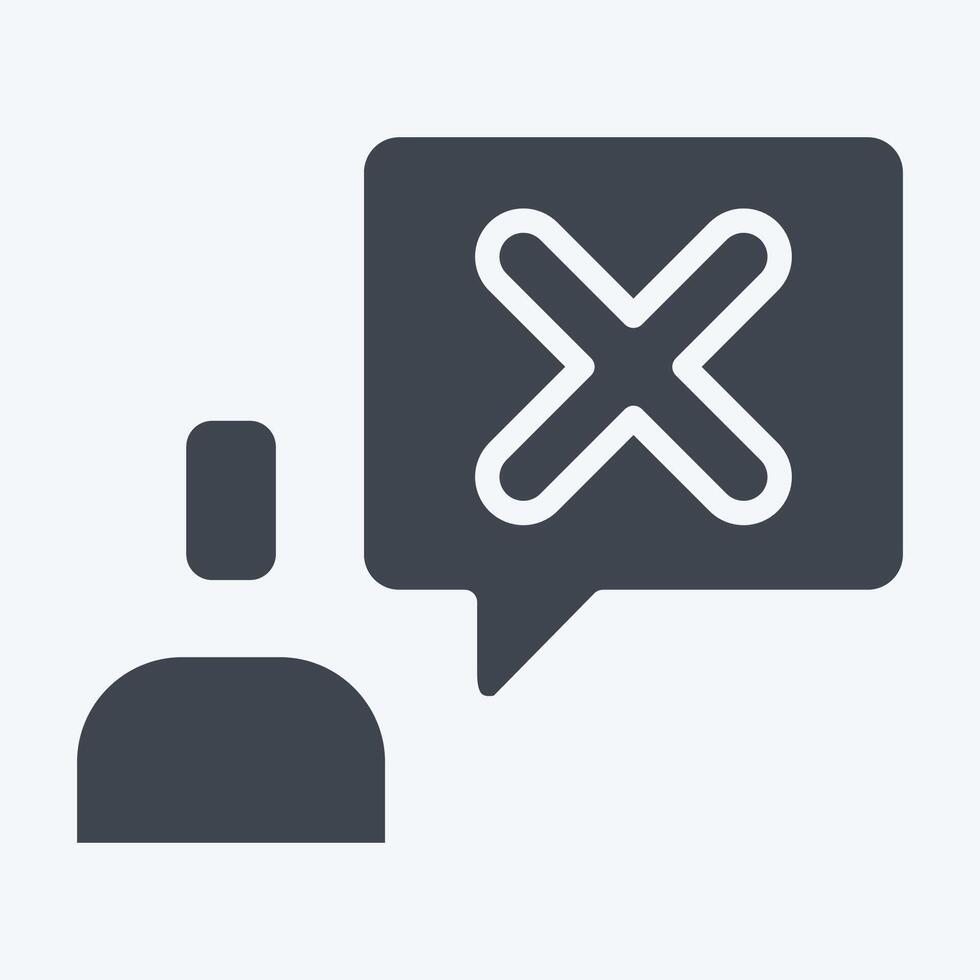 Icon Talk. related to Exclamation symbol. glyph style. design editable vector
