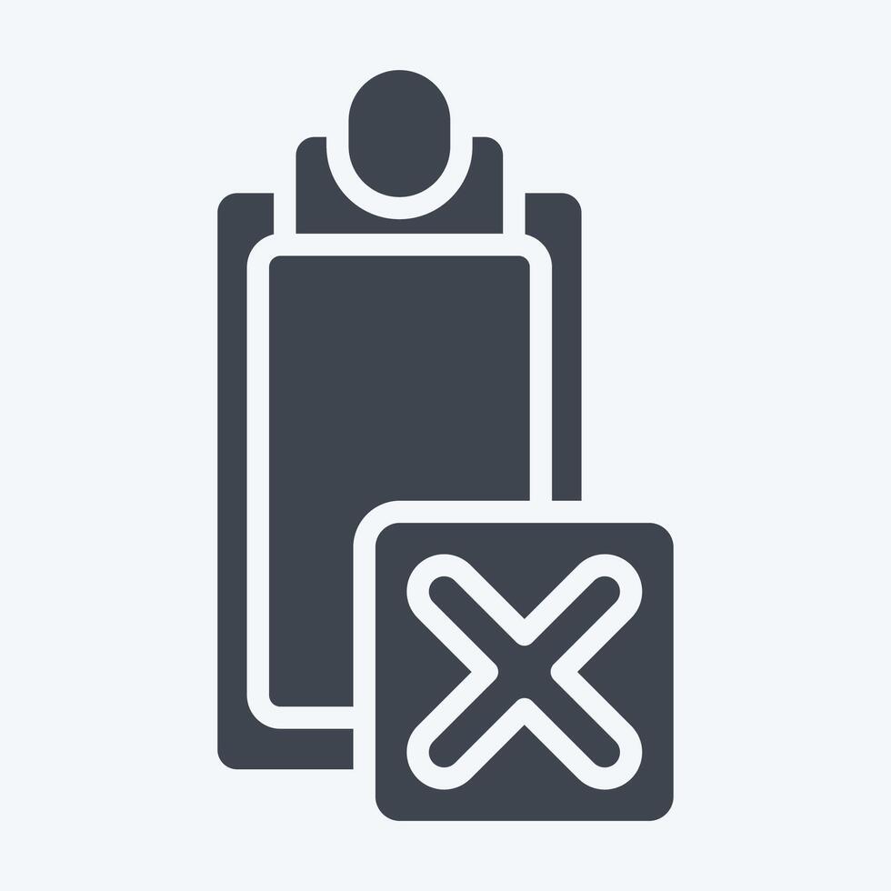 Icon Task. related to Exclamation symbol. glyph style. design editable vector